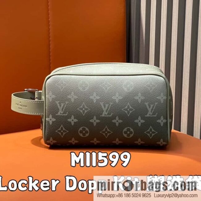 [Premium‑quality] M11599 gray gradual change toilet bag cosmetic bag series Locker Dopp Kit toilet bag