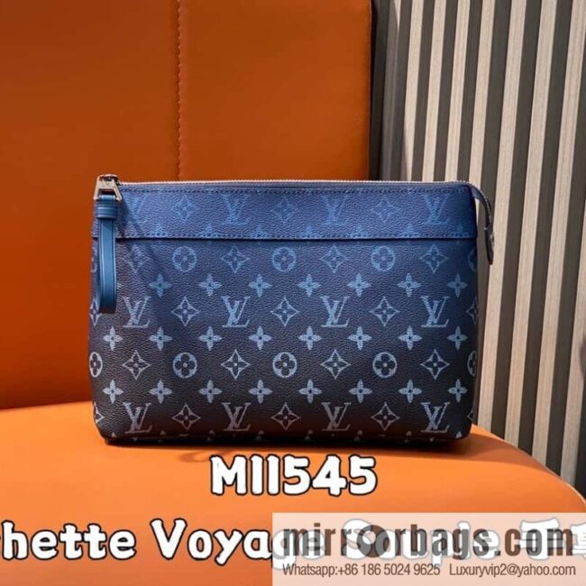 [Boutique‑grade] M11545 blue gradual change handbag clutch series Pochette Voyage Souple clutch