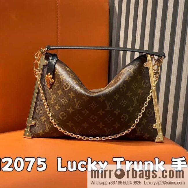 [Boutique‑grade] M12075 presbyopia, this Lucky Trunk handbag will be displayed in autumn and winter 2024
