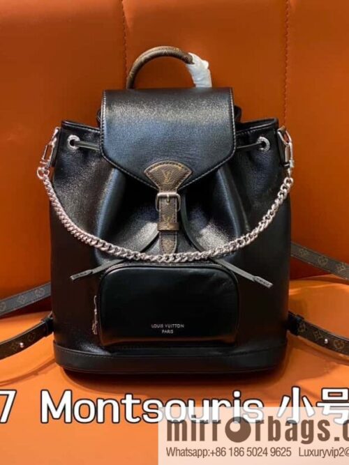 [Boutique‑grade] M12587 black full leather, backpack series, this Montsouris small backpack.