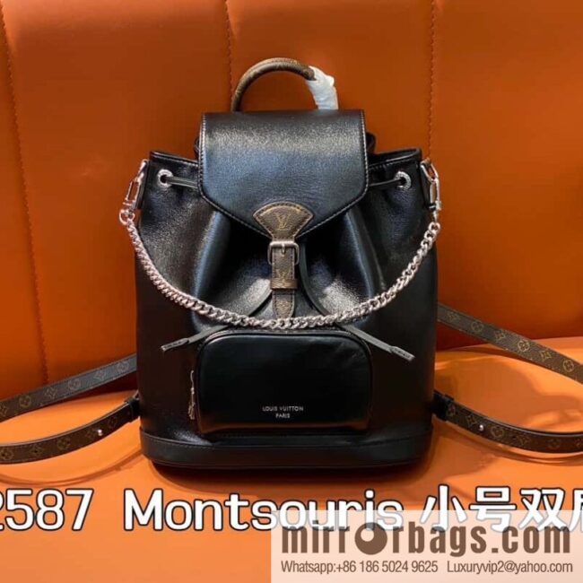 [Boutique‑grade] M12587 black full leather, backpack series, this Montsouris small backpack.