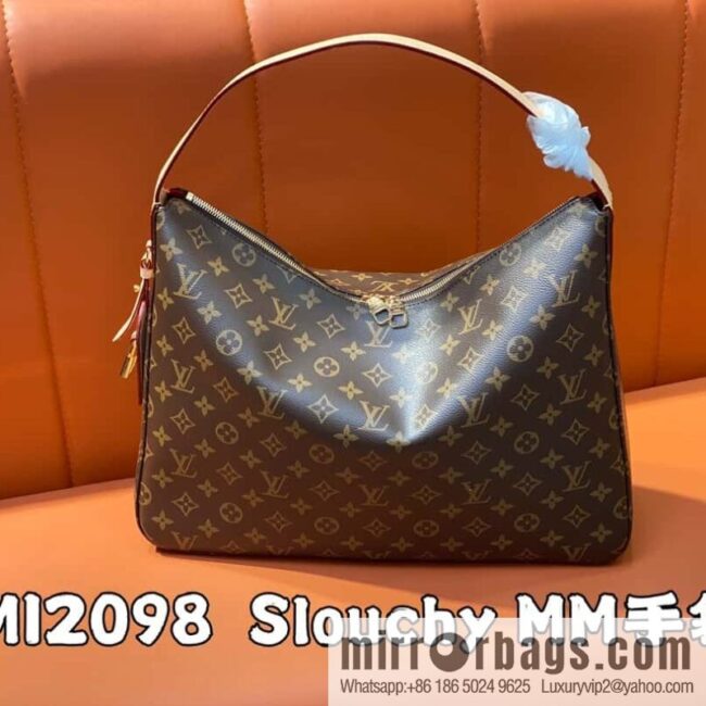 [Boutique‑grade] M12098 presbyopia, shopping bag, armpit bag series, variable size chip version NEW Slouchy MM handbag
