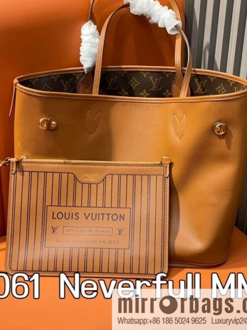 [Boutique‑grade] M11946 presbyopia/black, shopping bag series Neverfull MM handbag M12061 brown