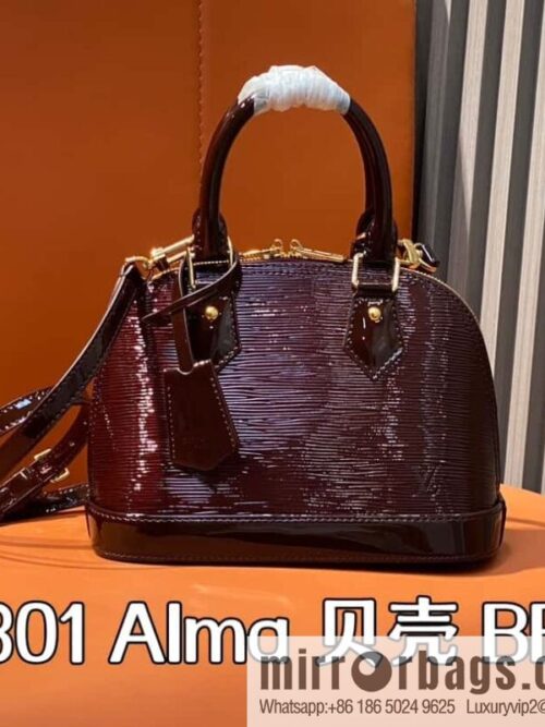 wsxc1726917009018_0-800x800ogqnlpjbgix159408_20250705144619.jpg M40301 burgundy patent leather, water ripple shell bag series Alma shell BB handbag M24597 40301 apricot, water ripple (mirror patent leather) This Alma BB handbag