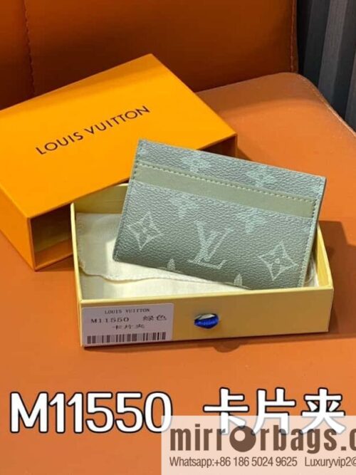 [Boutique‑grade] M11550 gray-green, card bag wallet series, card clip