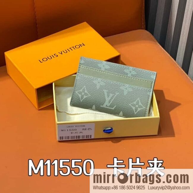 [Boutique‑grade] M11550 gray-green, card bag wallet series, card clip