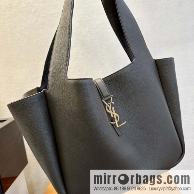 YSL Soft Deer Leather Tote Bag 763435 Light Musk