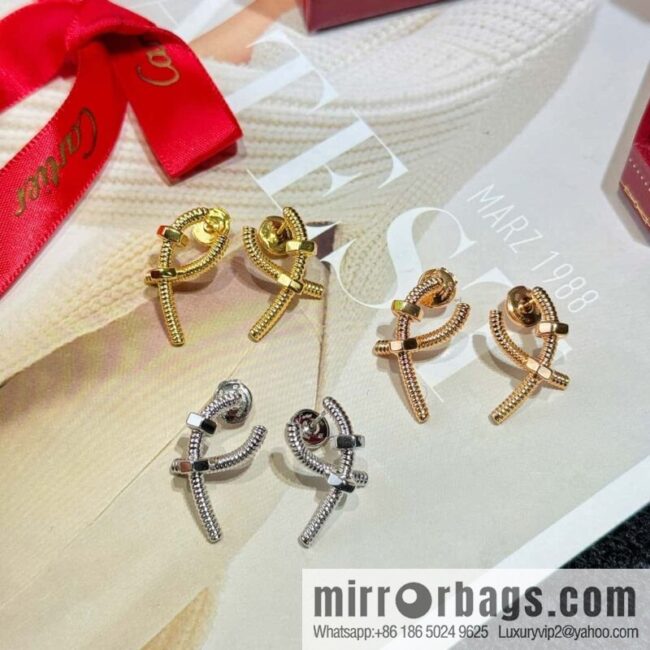 ❗New ❗ ☀️ ☀ Cartier Cartier Cross Screw Nut Earrings ☀