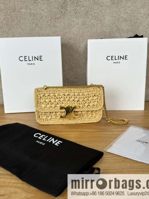 wsxc1727189961699_0-800x8002loy1acaltn155539_20250705114358.jpg CELINE PARISCLAUDE Plant material effect fabric chain shoulder backpack 112252