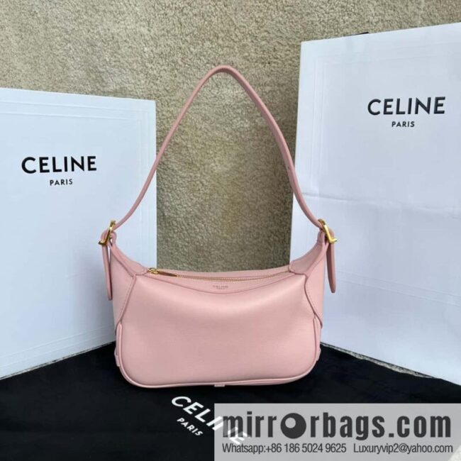 CELINE ROMY Mini Soft Cow Leather Handbag 10K123 Pink