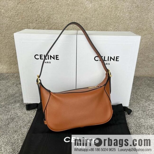 CELINE ROMY Mini Soft Cow Leather Handbag 10K123 Brown