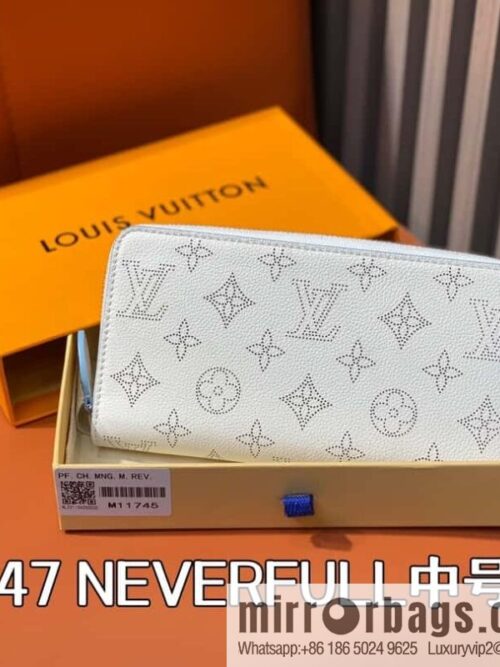 [Premium‑quality] M11745 white hollow, single zipper wallet series Zippy zipper wallet M60017 11745 white (hollow)