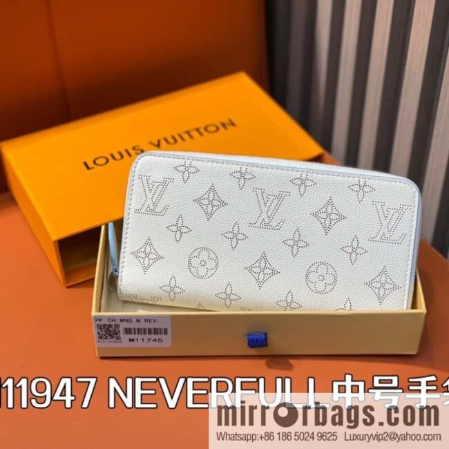 [Premium‑quality] M11745 white hollow, single zipper wallet series Zippy zipper wallet M60017 11745 white (hollow)
