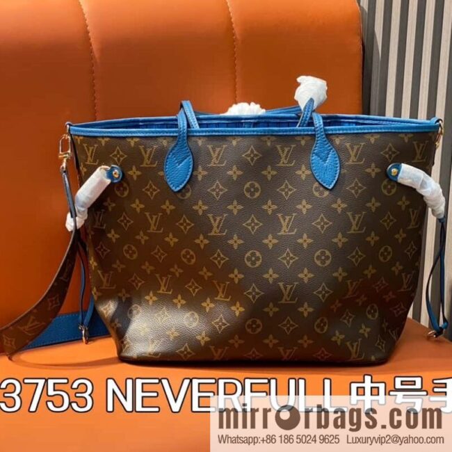 [Boutique‑grade] M13753 presbyopia blue, double-sided available, variable code chip version, shopping bag series NEVERFULL medium handbag