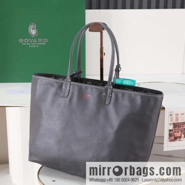 [Premium quality, original materials, leather] Goyard goya anjou small bag 020166m gray tote bag