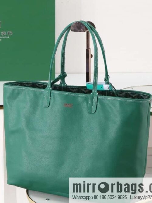 [Premium quality, original materials, leather] Goyard goya anjou small bag 020166m green tote bag