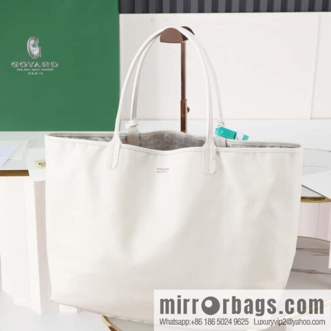 [Premium quality, original materials] Goyard reversible anjous double-sided tray extra large white tray bag