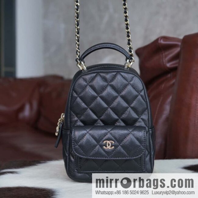 wsxc1727455013324_1-800x800m0xxzs4plox154580_20250705111148.jpg Chanel 24C mini backpack, black gold genuine leather AP3753 black