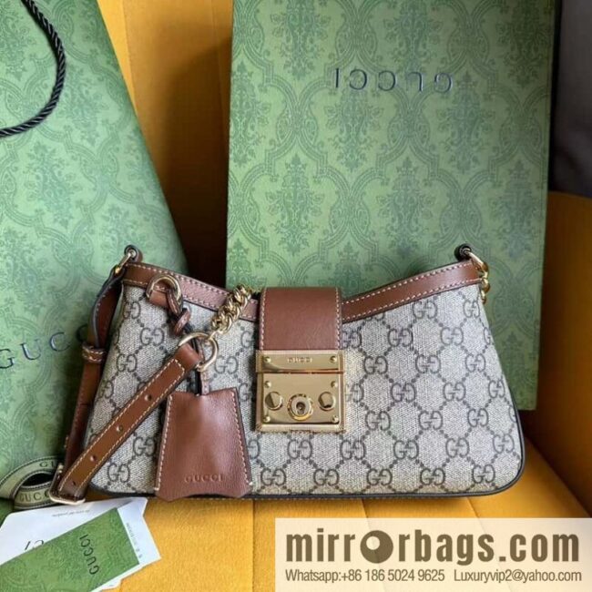 [Original Leather] Beige and Ebony GG Supreme Canvas 811705