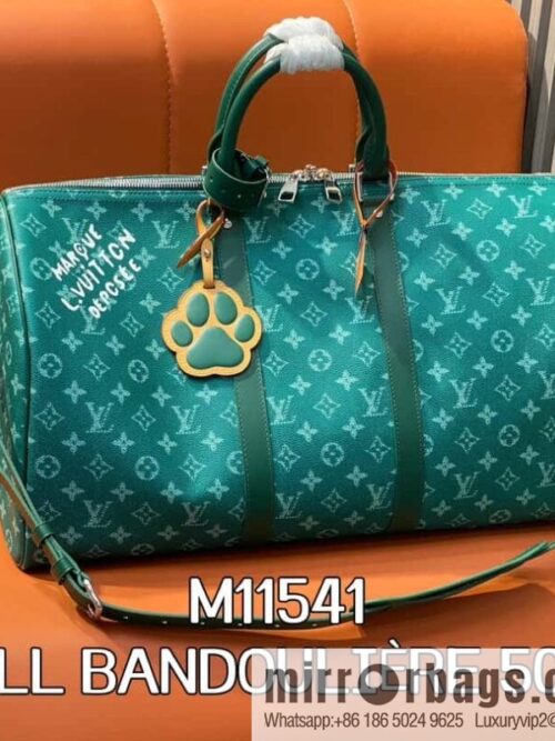 [Boutique‑grade] M11541 green, travel bag series, the new KEEPALL BANDOULIZRE 50 travel bag of the season