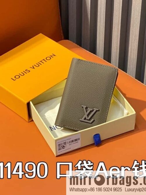 [Boutique‑grade] M11490 Mocha color full pickup bag pocket Aer wallet M81730 69979 LV Aerogram pocket wallet