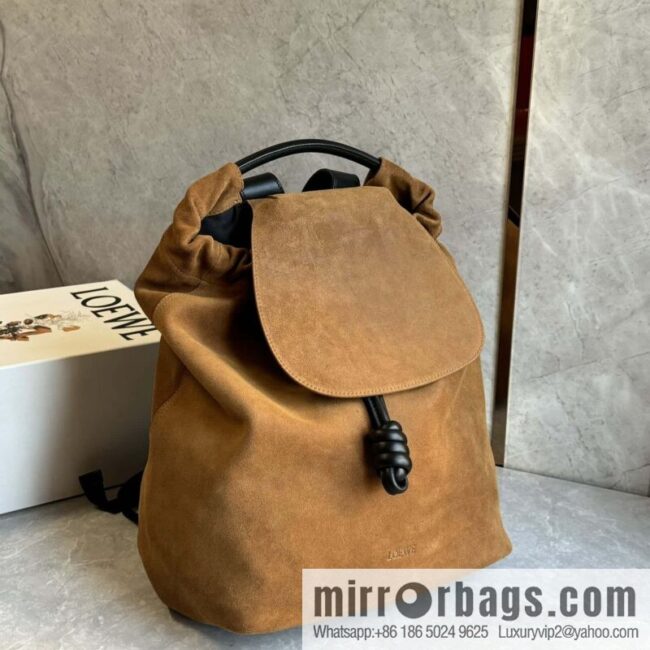 LOEWE Luo\'s new suede cotton backpack 🎒 0903