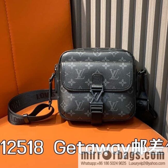 [Boutique‑grade] M12518 black flower, men\'s bag messenger bag series Getaway messenger bag