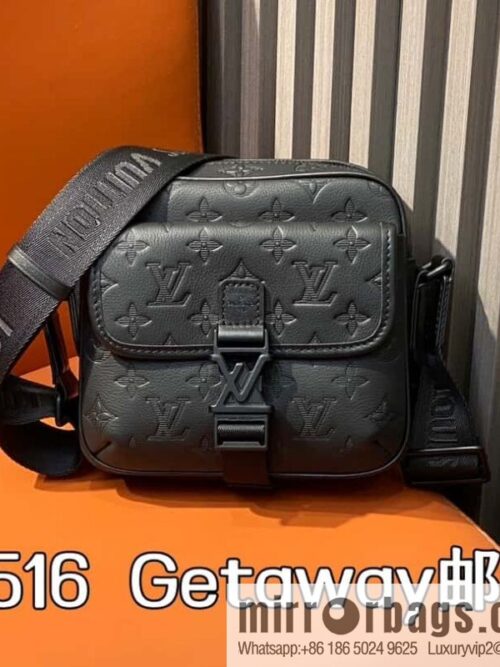 [Boutique‑grade] M12518 black flower, men\'s bag messenger bag series Getaway messenger bag