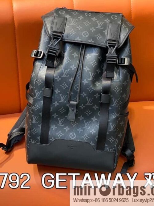 [Boutique‑grade] M46792 black flower, backpack series GETAWAY backpack