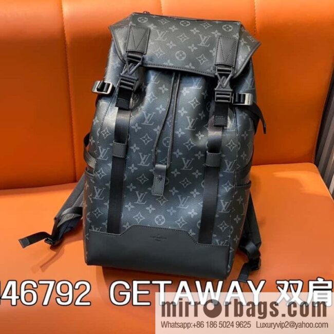 [Boutique‑grade] M46792 black flower, backpack series GETAWAY backpack