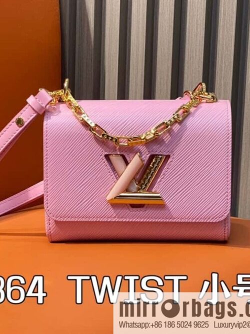[Boutique‑grade] M24864 pink purple, water ripple Twist series TWIST small handbag, this Twist small handbag