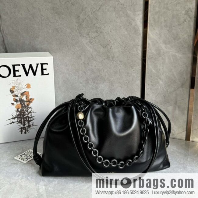 LOEWEFlamenco Purse Large Lucky Bag 🔥 0802 Black