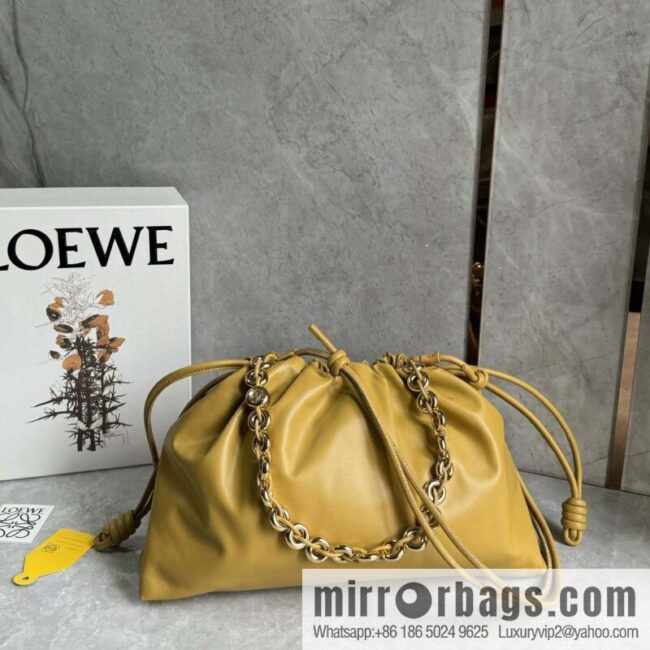LOEWEFlamenco Purse large lucky bag 🔥 0802 yellow