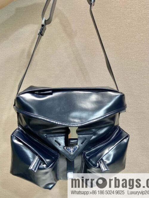 wsxc1729696312615_0-800x800okpbfb254mu146165_20250705053120.jpg PRADA 🎉 new men\'s bag 🎉 2VD062 oil wax leather 🎉🎉 dark blue