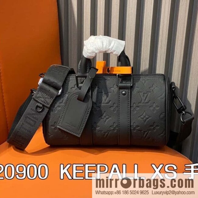 [Boutique‑grade] M20900 black full leather (opposite matte leather) pillow bag series KEEPALL XS handbag Keepall XS handbag