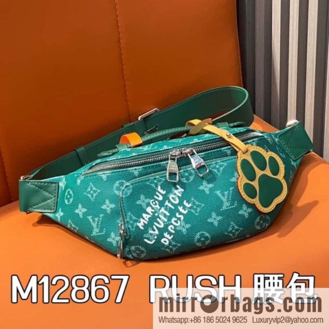 [Boutique‑grade] M12867 green, chest bag fanny pack series RUSH fanny pack