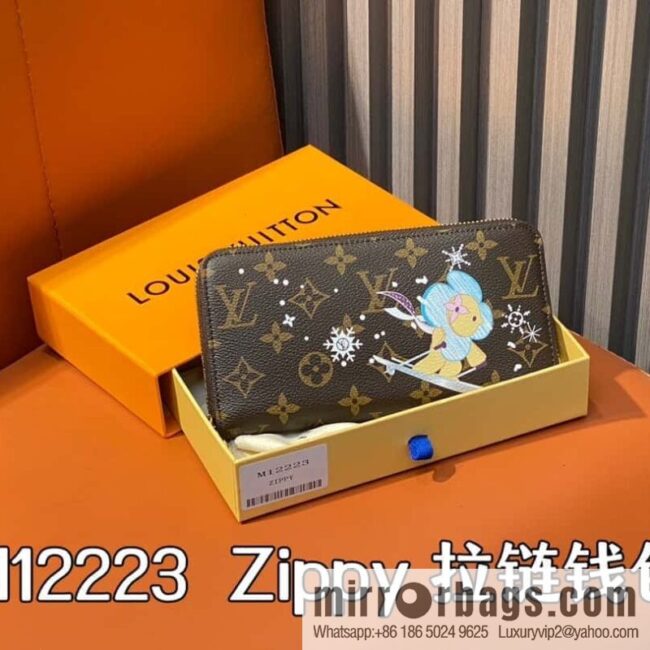 [Boutique‑grade] M12223 blue, Christmas single zipper wallet series Zippy zipper wallet