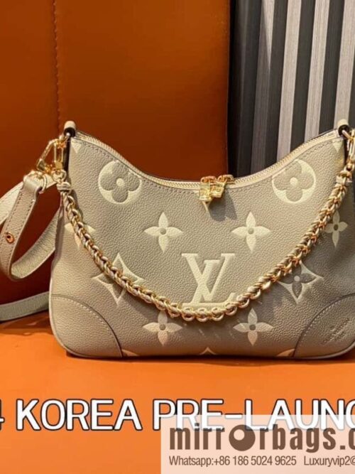 [Boutique‑grade] M13224 gray silk screen, full leather silk screen, chain bag croissant bag series KOREA PRE-LAUNCH handbag M12930 black, Boulogne bag
