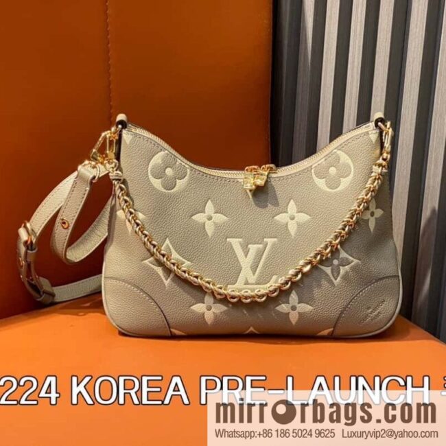 [Boutique‑grade] M13224 gray silk screen, full leather silk screen, chain bag croissant bag series KOREA PRE-LAUNCH handbag M12930 black, Boulogne bag