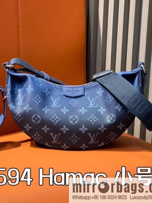 [Boutique‑grade] M11594 blue flower, men\'s bag moon bag series, this Hamac small handbag Hamac handbag