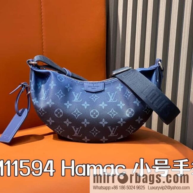 [Boutique‑grade] M11594 blue flower, men\'s bag moon bag series, this Hamac small handbag Hamac handbag