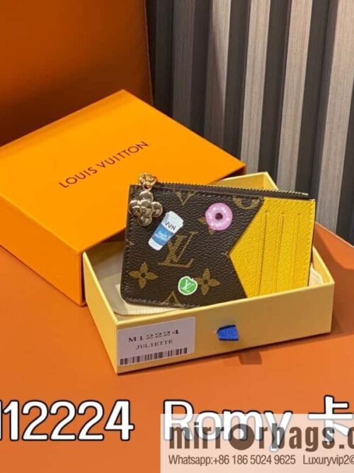[Boutique‑grade] M12224 yellow, Christmas model, card bag wallet series Romy card holder