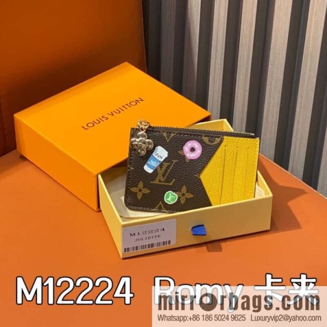 [Boutique‑grade] M12224 yellow, Christmas model, card bag wallet series Romy card holder