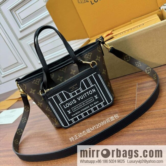 LV M12099 REVERSIBLE Neverfull Bandoulière Inside Out BB