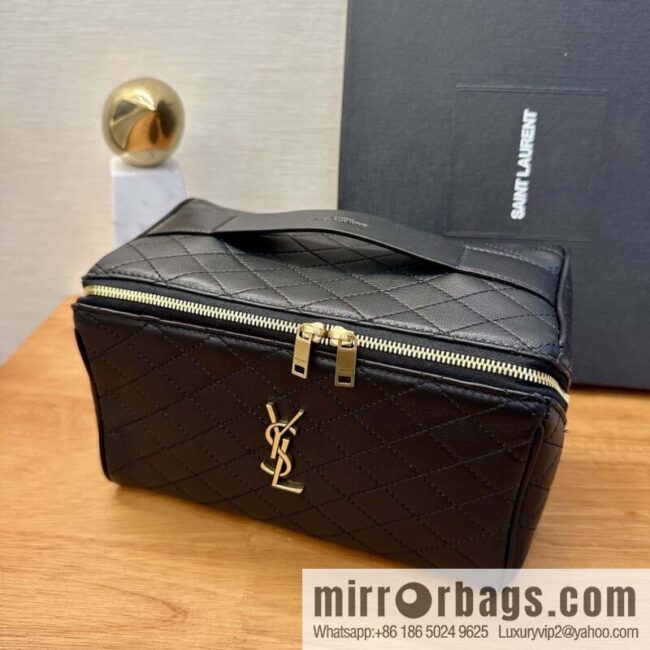 YSL quilted sheep leather cosmetic bag 753171