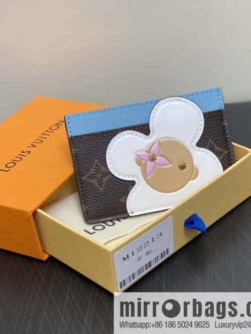 [Boutique‑grade] M12213 presbyopia blue, Christmas card bag wallet series LV CHARMS card holder
