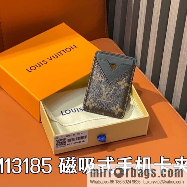[Boutique‑grade] M13185 presbyopia black, magnetic mobile phone card holder