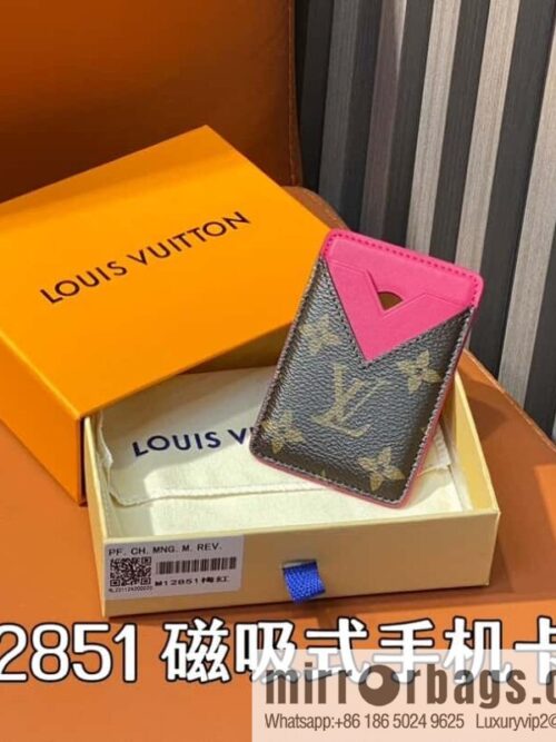 [Boutique‑grade] M12851 presbyopia plum red, magnetic mobile phone card clip, this magnetic card clip