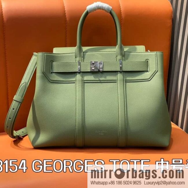 [Boutique‑grade] M23154 gray-green, men\'s bag handbag briefcase series GEORGES TOTE medium handbag