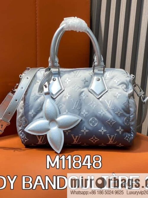 [Boutique‑grade] M11848 silver down, pillow bag speedy series SPEEDY BANDOULIZRE 25 handbag